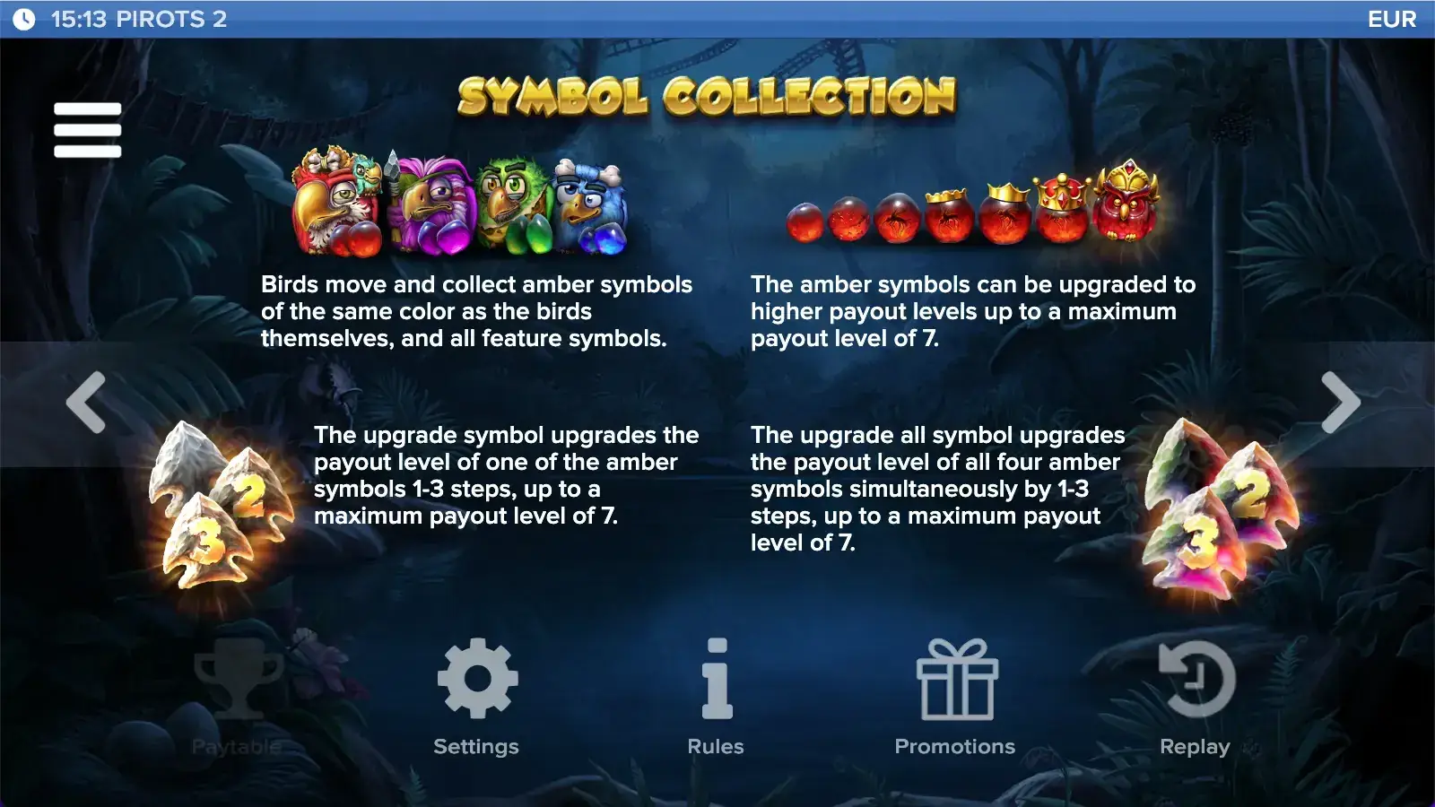 Pirots 2 feature symbols part 1